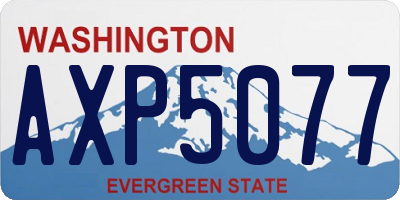 WA license plate AXP5077