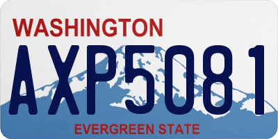 WA license plate AXP5081