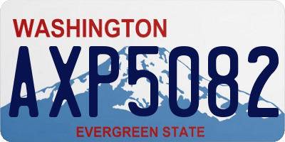 WA license plate AXP5082