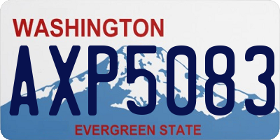 WA license plate AXP5083