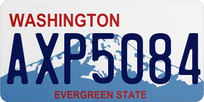 WA license plate AXP5084