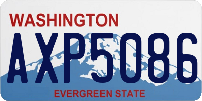 WA license plate AXP5086