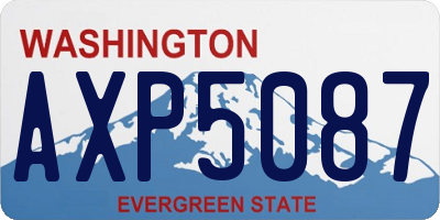 WA license plate AXP5087