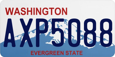 WA license plate AXP5088