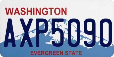 WA license plate AXP5090