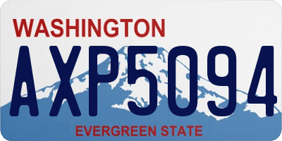 WA license plate AXP5094