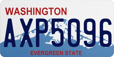 WA license plate AXP5096