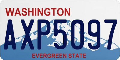 WA license plate AXP5097