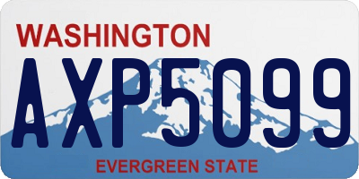 WA license plate AXP5099
