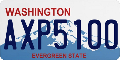 WA license plate AXP5100