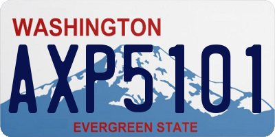 WA license plate AXP5101