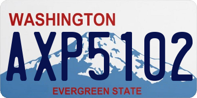 WA license plate AXP5102