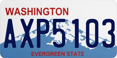 WA license plate AXP5103