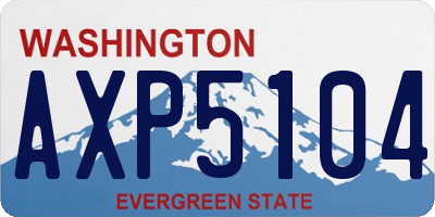 WA license plate AXP5104