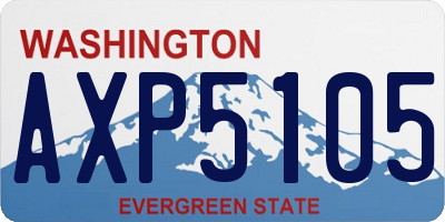 WA license plate AXP5105