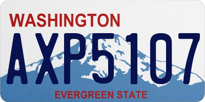 WA license plate AXP5107