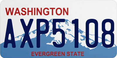 WA license plate AXP5108