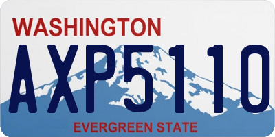WA license plate AXP5110