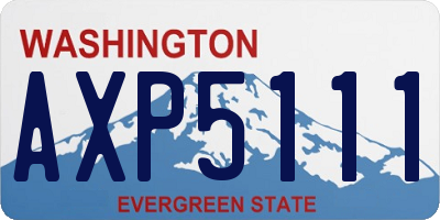 WA license plate AXP5111