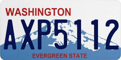 WA license plate AXP5112