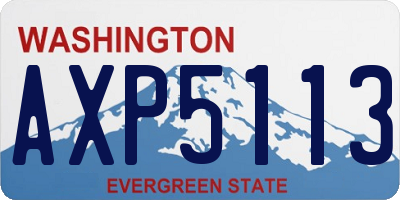 WA license plate AXP5113