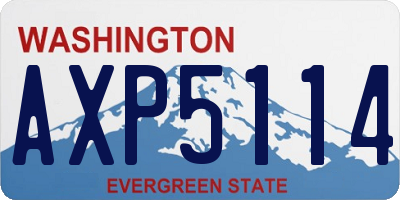 WA license plate AXP5114