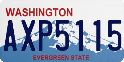 WA license plate AXP5115