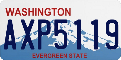 WA license plate AXP5119