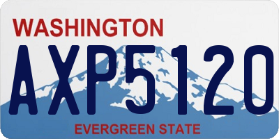 WA license plate AXP5120