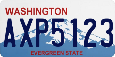 WA license plate AXP5123