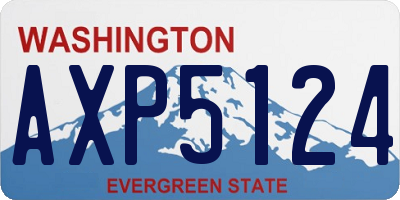 WA license plate AXP5124