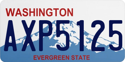 WA license plate AXP5125