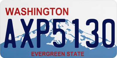 WA license plate AXP5130