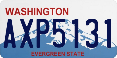 WA license plate AXP5131