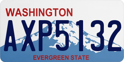 WA license plate AXP5132