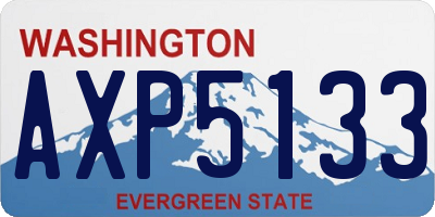 WA license plate AXP5133