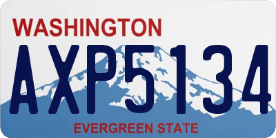 WA license plate AXP5134