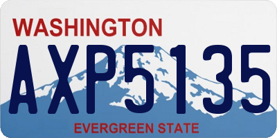 WA license plate AXP5135