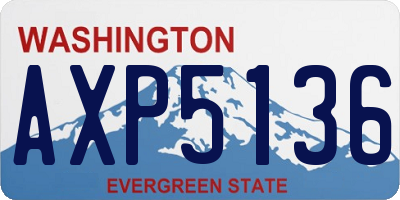 WA license plate AXP5136