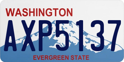 WA license plate AXP5137