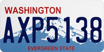 WA license plate AXP5138