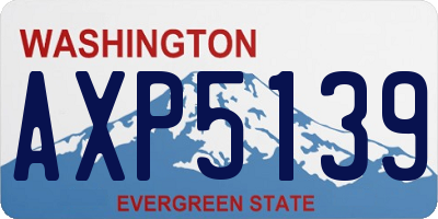 WA license plate AXP5139