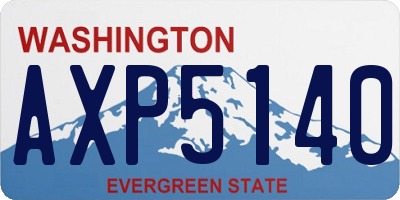 WA license plate AXP5140