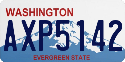WA license plate AXP5142