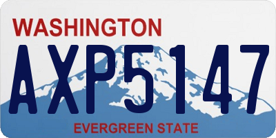 WA license plate AXP5147
