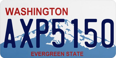 WA license plate AXP5150