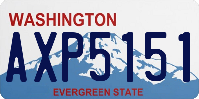 WA license plate AXP5151