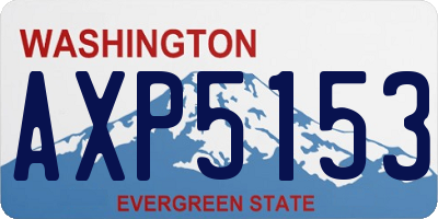 WA license plate AXP5153