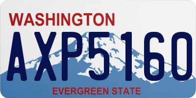 WA license plate AXP5160