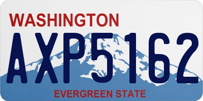 WA license plate AXP5162